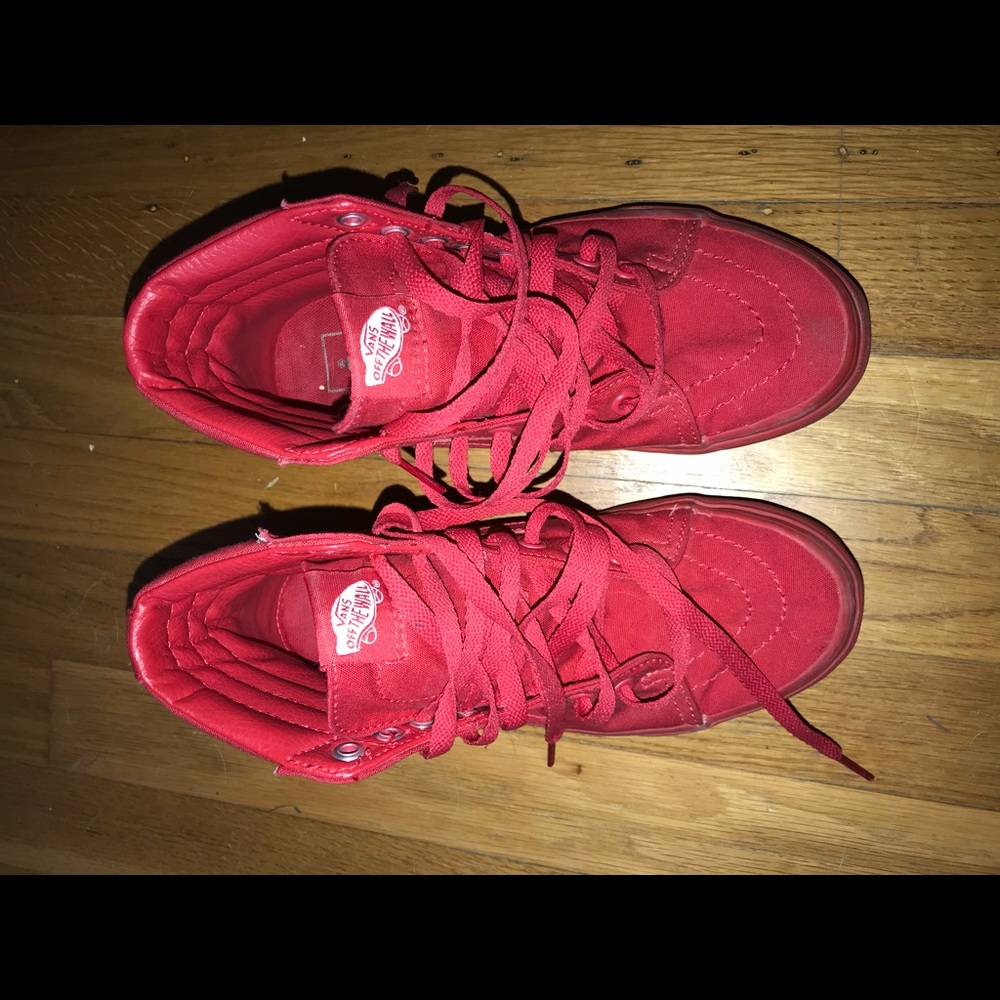 Red high top vans